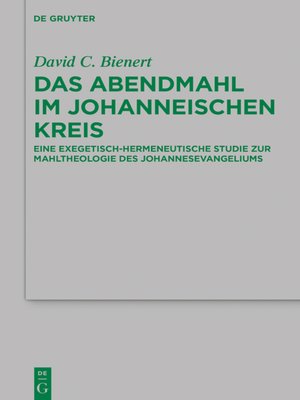 cover image of Das Abendmahl im johanneischen Kreis